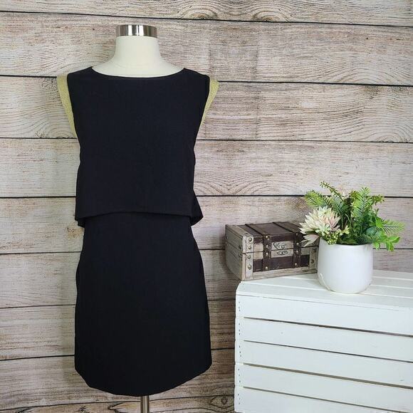 NWT FRNCH Two-Tone Layered Popover‎ Dress Size Large - Picture 1 of 7